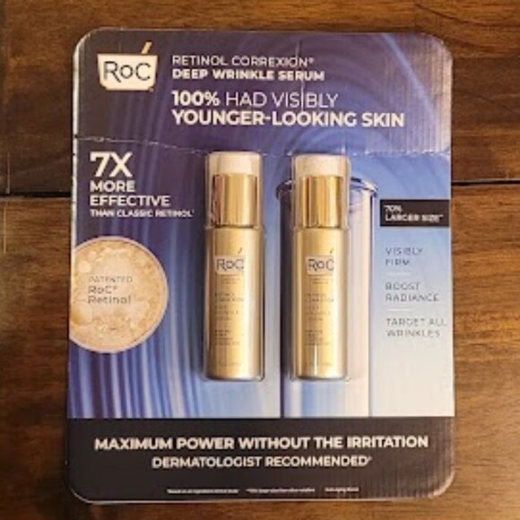 New (unopened package) ROC RETINOL CORREXION DEEP WRINKLE SERUM 1.7OZ 2PK - Picture 1 of 6